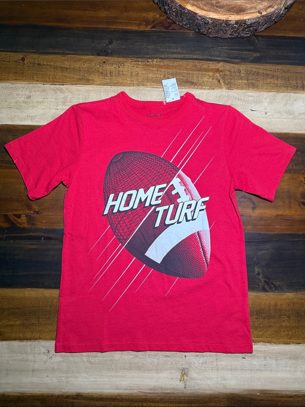 Place Red 'Home Turf' Graphic Football Tee